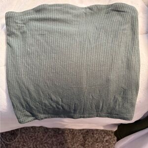 American Eagle Outfitters Green Ribbed Crop Top Casual Mini